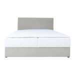 Kontinentinė lova LEVI 160x200 cm, su čiužiniu, tamsiai smėlio spalvos - Image 8