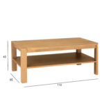 Kavos staliukas CHICAGO NEW, 110x65xH43cm, mediena: ąžuolo fanera, spalva: natūrali - Image 3