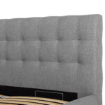 Lova LEENA 160x200 cm, pilka - Image 4