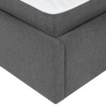 Kontinentinė lova LEENA 160x200 cm, su čiužiniu, pilka - Image 5