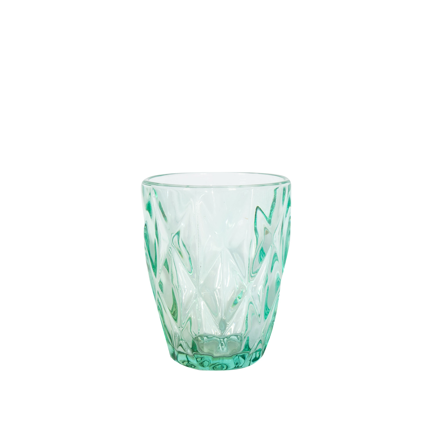 84784 Geriamoji stiklinė žema CORAL 250ml, D8xH10cm, turkio spalvos - Image 1