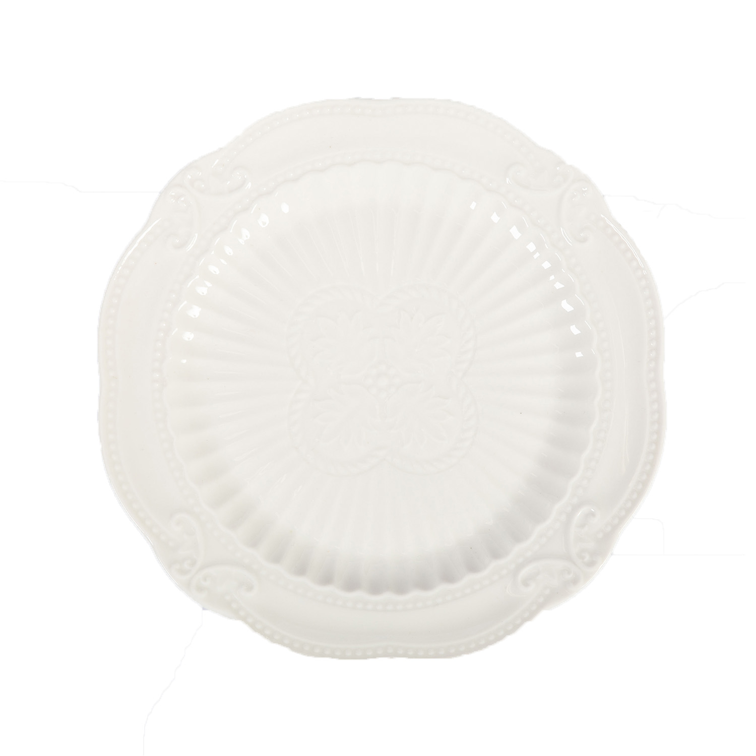 85104 Salotų lėkštė SOFIA, D20cm, balta - Image 1