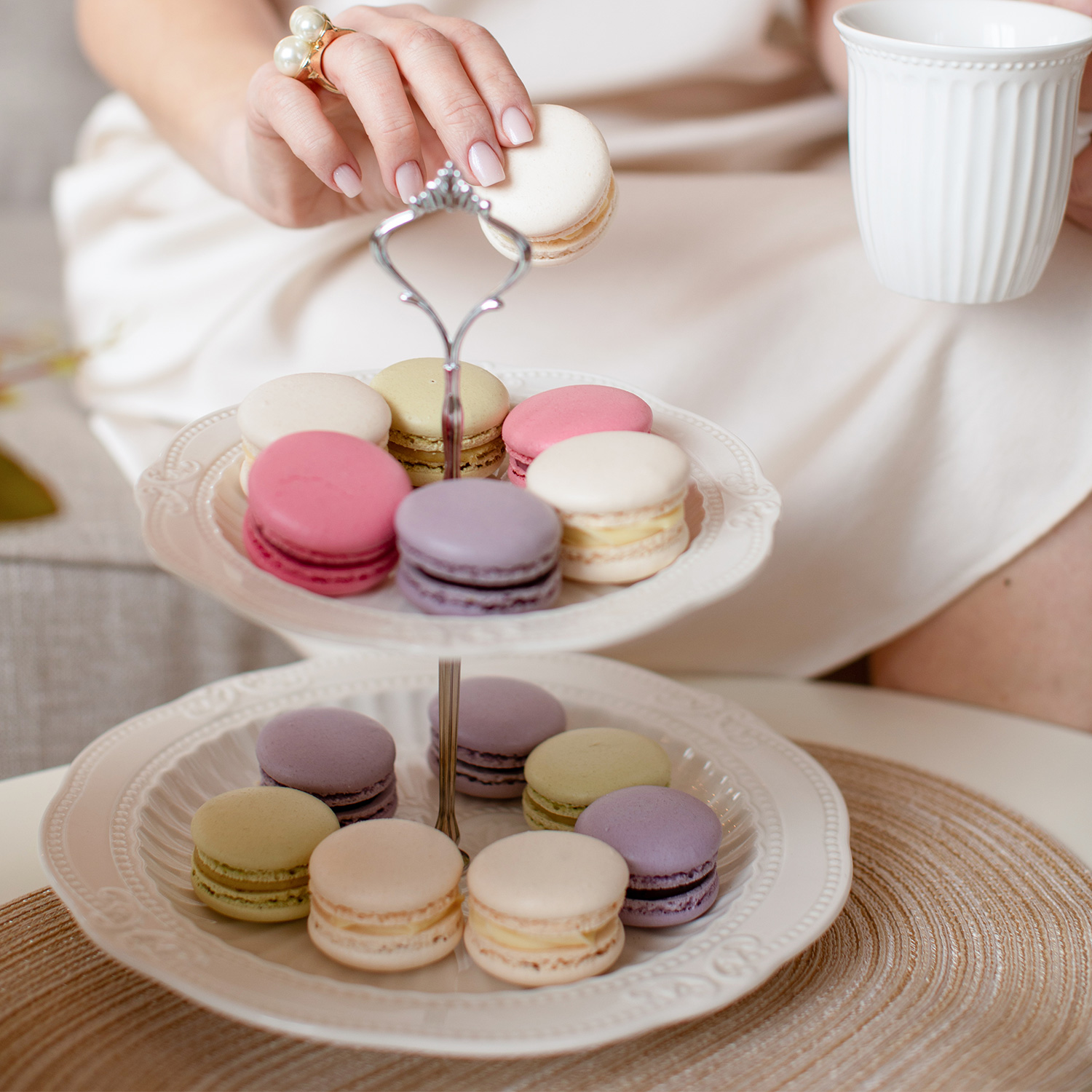 85106_02 Lėkštė 2x SOFIA, D20/26,5 cm, balta - Image 1