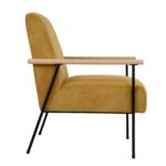 Fotelis JADE 63×75,5xH85,5cm, geltonas - Image 3