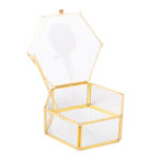 Stiklinė dėžutė BERYL 15x9xH5cm, aukso spalvos - Image 2