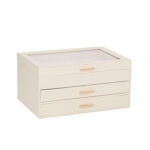 Juvelyrinių dirbinių dėžutė SEZANE 26,5x18xH13,5cm, balta
