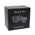 ELOI 6 dalių vonios kambario rinkinys, juodas - Image 3