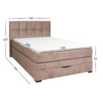 Kontinentinė lova JEEP 120x200 cm, smėlio spalvos - Image 7