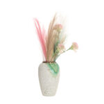 Keraminė vaza TITAN STONE H32cm, žalios/baltos tekstūros - Image 2