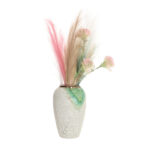 Keraminė vaza TITAN STONE H27cm, žalios/baltos tekstūros - Image 2