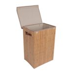 Skalbinių krepšys MAX BAMBOO 40x30xH60cm, su dangčiu - Image 2
