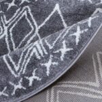 Kilimas SANFORD-1, D120cm, tamsiai pilkas/baltas - Image 2