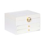 Juvelyrinių dirbinių dėžutė SEZANE 23x17x13,5 cm, balta