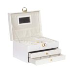 Juvelyrinių dirbinių dėžutė SEZANE 23x17x13,5 cm, balta - Image 2
