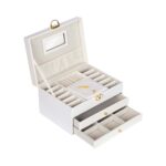 Juvelyrinių dirbinių dėžutė SEZANE 23x17x13,5 cm, balta - Image 3