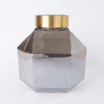 Vaza LUXO D18xH22cm pilka/auksinė