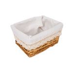 Krepšelis MAX 24x18xH12cm, šviesiai rudos spalvos su nėriniais - Image 2