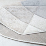 Kilimas DIXIE CARVED-3, 120x120cm, pilkas/smėlio spalvos - Image 2