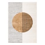 Kiliminė danga TOULOUSE-3, 133x190 cm, balta/auksinė