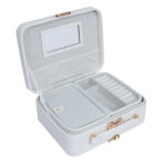 Papuošalų dėžutė SEZANE TRAVEL 23,5×18,5x9cm, balta - Image 3