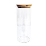 Stiklinis indelis THERON D10xH25cm su dangteliu