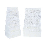 Dėžutė DIANA-7, su dangteliu, 25x18xH10,5cm, balta/auksinė - Image 2