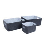 Krepšelis LIDO FELT 33x25xH14cm, tamsiai pilkas - Image 2