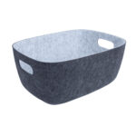 Krepšelis LIDO POP 36x28xH16cm, tamsiai pilkas