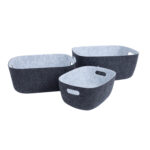 Krepšelis LIDO POP 32x24xH14cm, tamsiai pilkas - Image 2