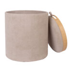 Otomanas / stalas HIRO D39xH44cm, smėlio spalvos, su dėže ir dėže - Image 3