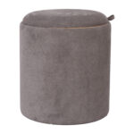 Otomanas / stalas HIRO D39xH44cm, pilkos spalvos, su dėže ir dėže - Image 2