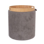 Otomanas / stalas HIRO D34,5xH37cm, pilkos spalvos, su dėže ir dėže