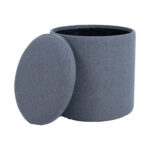 Otomanas HAKO D34,5xH36cm, tamsiai pilkos spalvos, su daiktadėže - Image 2