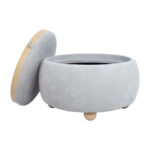 Otomanas / stalas HIRO D67xH38cm, smėlio spalvos, su daiktadėže - Image 4