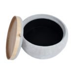 Otomanas / stalas HIRO D67xH38cm, smėlio spalvos, su daiktadėže - Image 5