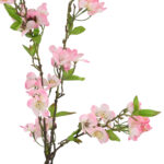 Dirbtinė šakelė sode H87,5cm, rausvas kriaušės žiedas - Image 2