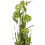 Dirbtinė gėlė GARDEN H120cm, žalia hortenzija, žolė su vazonu - Image 2