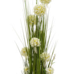 Dirbtinė gėlė GARDEN H120cm, baltas hiacintas, žolė su vazonu - Image 2