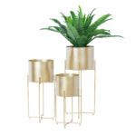 Gėlių stovas DEIA GOLD S 19,5x18xH37cm, aukso spalvos - Image 2