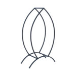 Rąstų laikiklis DEIA FOREST 52x25xH90cm, juodas