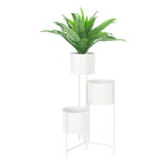 Gėlių stovas DEIA TRIS 23×22,5xH75,5cm, šiltai pilka - Image 2