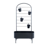 Gėlių stovas DEIA 70,5x26xH137cm, juodas - Image 2