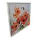 Sienų meno kūrinys WALLY 40x40cm, aguonos - Image 3