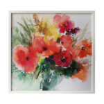 Sienų meno kūrinys WALLY 40x40cm, medetkos