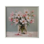 Sienų meno kūrinys WALLY 40x40cm, gėlių puokštė