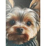 Sienų meno kūrinys WALLY 50x50cm, mažas šuo - Image 2