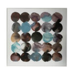 Sienų menas WALLY 60x60cm, mėlyni abstraktūs apskritimai