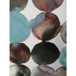 Sienų menas WALLY 60x60cm, mėlyni abstraktūs apskritimai - Image 2