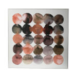 Sienų meno kūriniai WALLY 60x60cm, rudi abstraktūs apskritimai