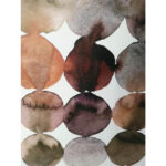 Sienų meno kūriniai WALLY 60x60cm, rudi abstraktūs apskritimai - Image 2